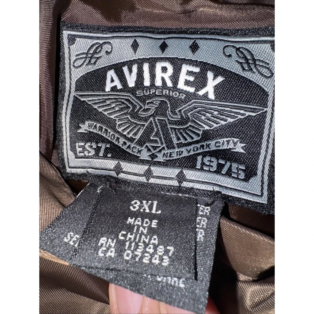 AVIREX Mens Reversible Camo Brown Camouflage‎ Army Outdoor Jacket Eagle XXXL 3XL
